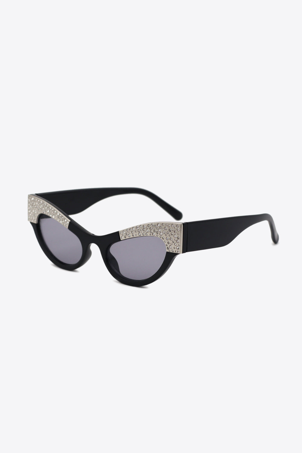 Rhinestone Trim Cat-Eye Sunglasses - Undeniably LUXE
