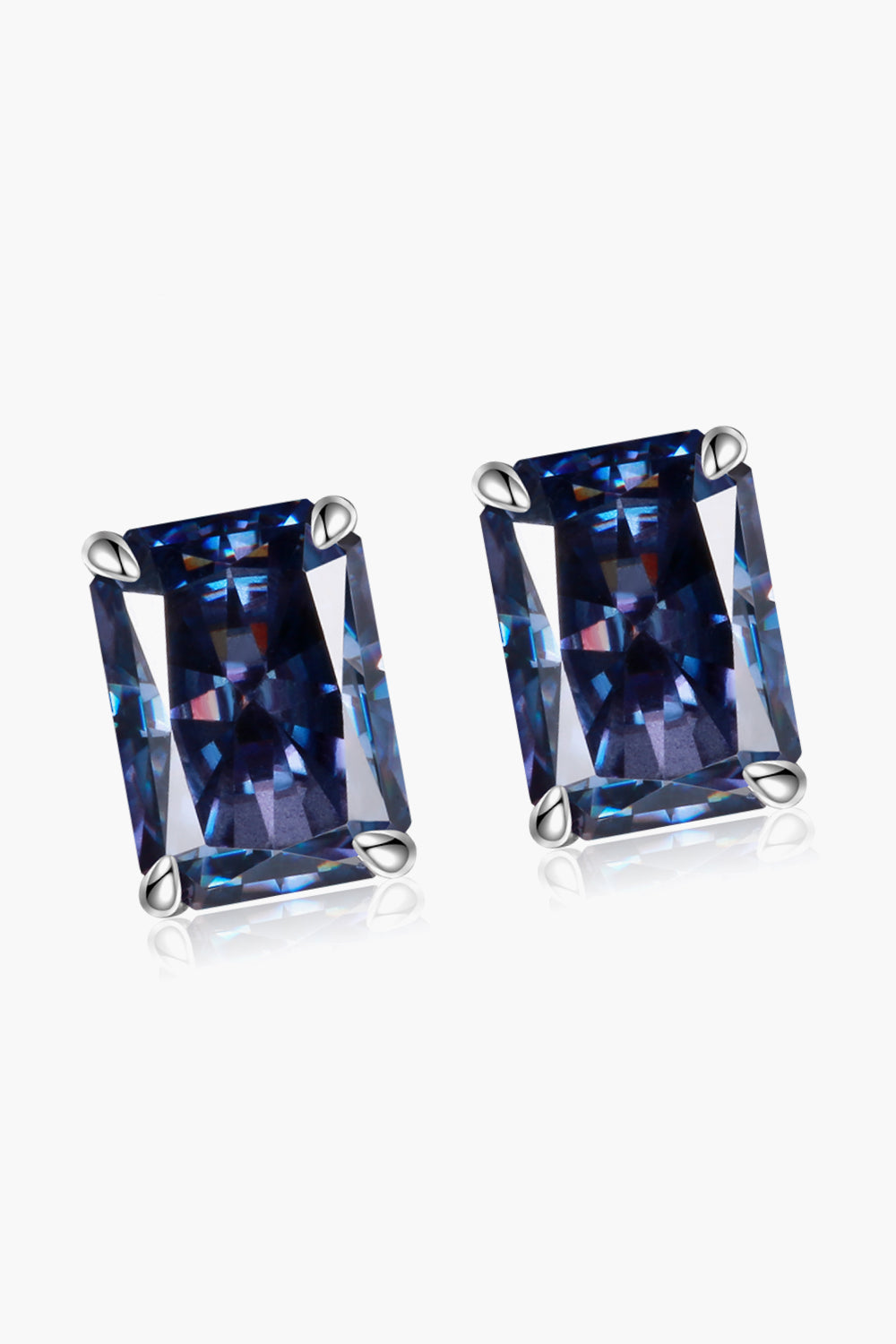 2 Carat Rectangle Moissanite Earrings - Undeniably LUXE