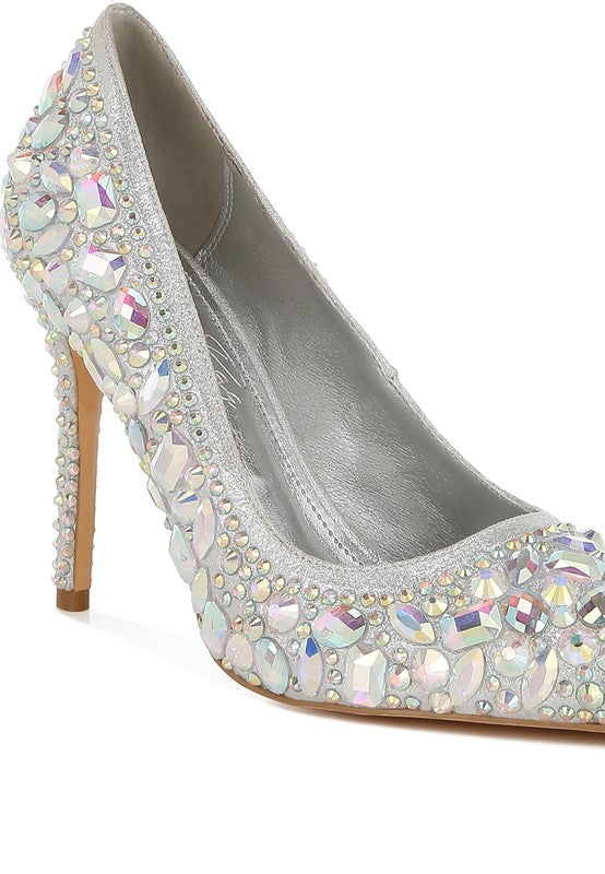 Iced Out Rhinestone Pumps - Undeniably LUXE