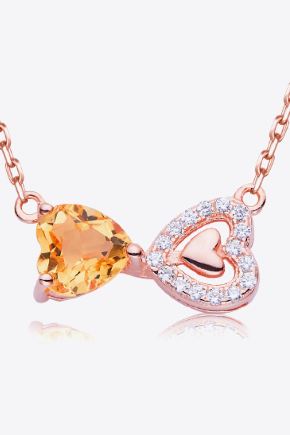 Citrine Heart Sterling Silver Necklace - Undeniably LUXE