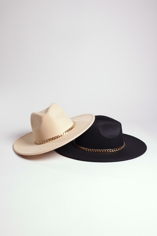 Chain Belt Fedora Hat - Undeniably LUXE