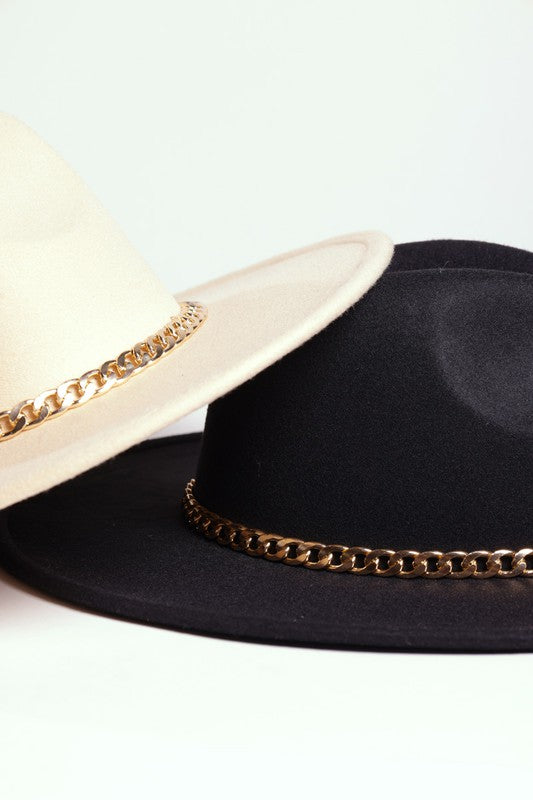 Chain Belt Fedora Hat - Undeniably LUXE