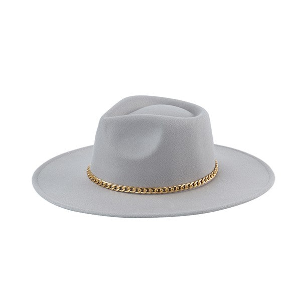 Chain Belt Fedora Hat - Undeniably LUXE