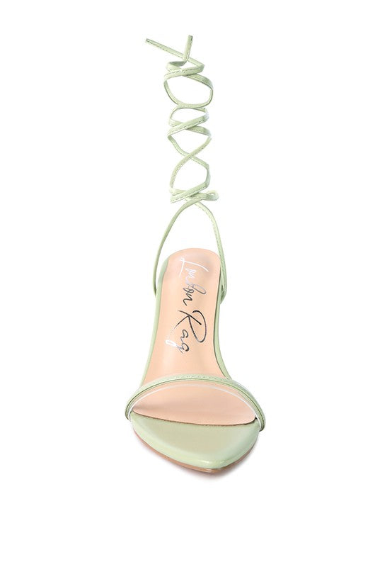 SPHYNX HIGH HEEL LACE UP SANDALS - Undeniably LUXE