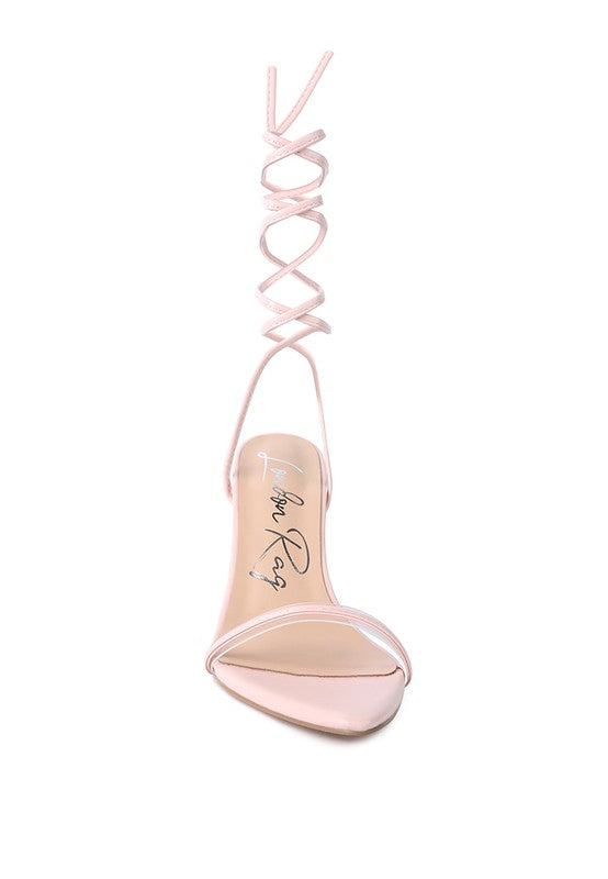 SPHYNX HIGH HEEL LACE UP SANDALS - Undeniably LUXE