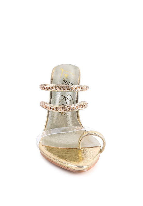 TICKLE ME HIGH HEELED TOE RING SANDALS - Undeniably LUXE