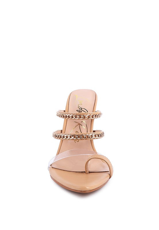 TICKLE ME HIGH HEELED TOE RING SANDALS - Undeniably LUXE
