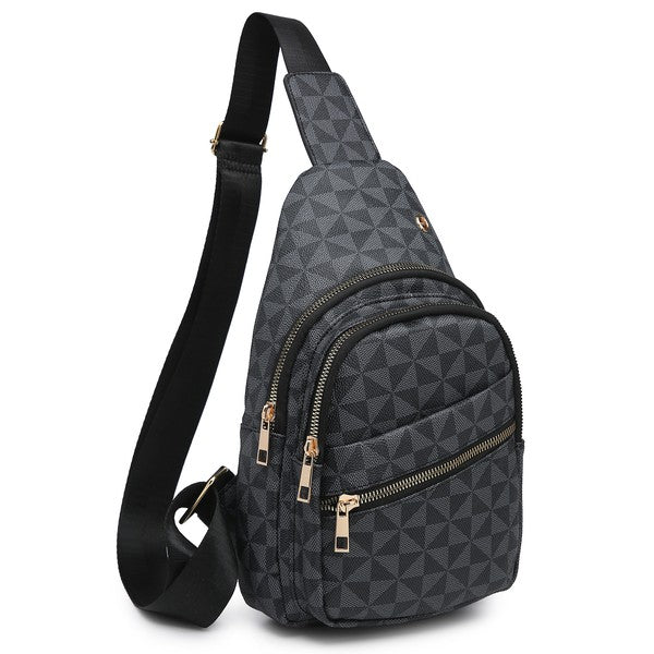 Chic Monogram Crossbody Backpack - Undeniably LUXE