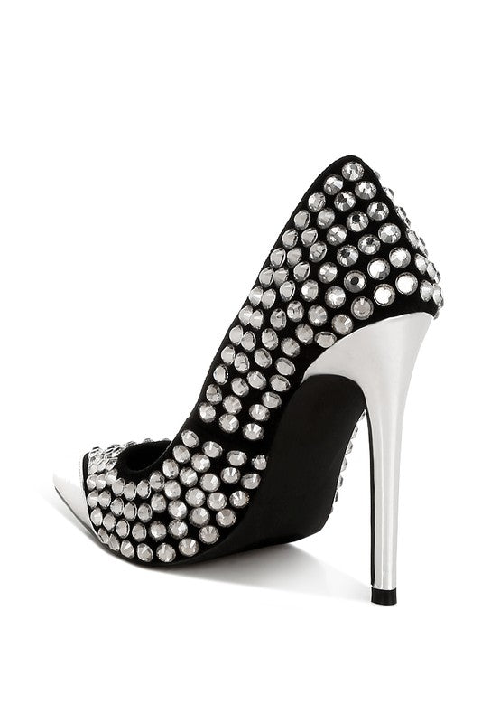 Super Fan Embellished Stiletto Pumps - Undeniably LUXE