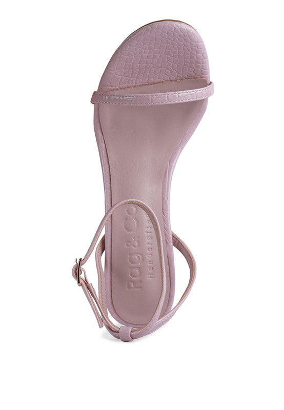BLONDES Croc High Heeled Sandal - Undeniably LUXE