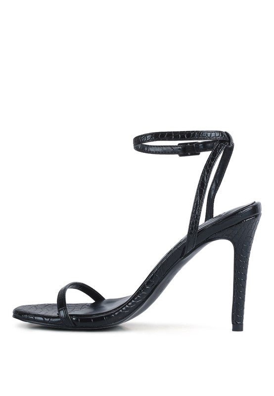 BLONDES Croc High Heeled Sandal - Undeniably LUXE