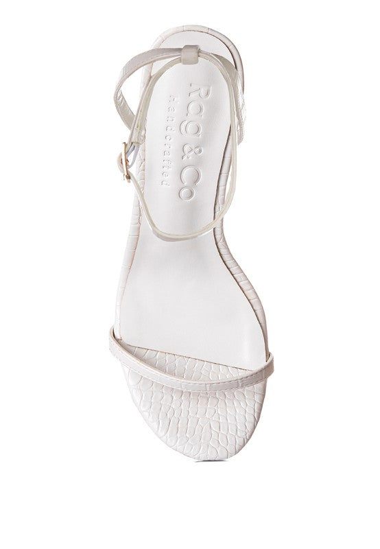 BLONDES Croc High Heeled Sandal - Undeniably LUXE