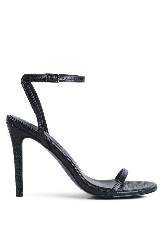 BLONDES Croc High Heeled Sandal - Undeniably LUXE
