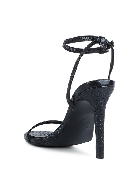 BLONDES Croc High Heeled Sandal - Undeniably LUXE
