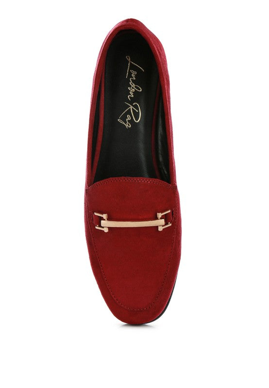 Zaara Solid Faux Suede Loafers - Undeniably LUXE