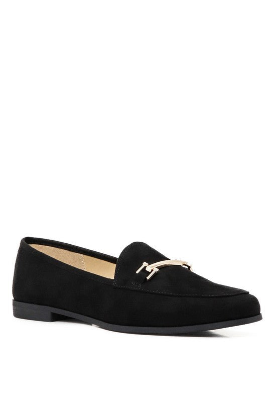 Zaara Solid Faux Suede Loafers - Undeniably LUXE