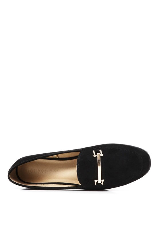 Zaara Solid Faux Suede Loafers - Undeniably LUXE