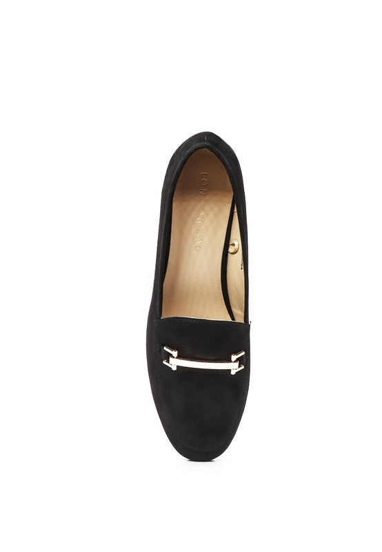 Zaara Solid Faux Suede Loafers - Undeniably LUXE