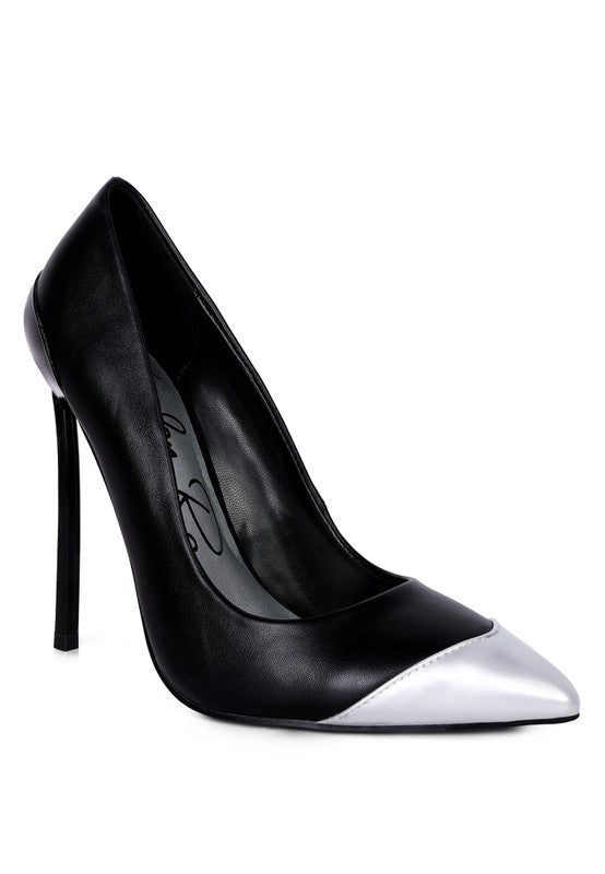 Ciara Silver Dip Stiletto Heels - Undeniably LUXE