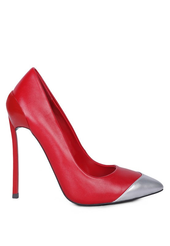 Ciara Silver Dip Stiletto Heels - Undeniably LUXE