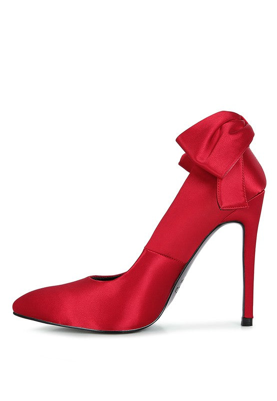 HORNET Green Satin Stiletto Pumps - Undeniably LUXE
