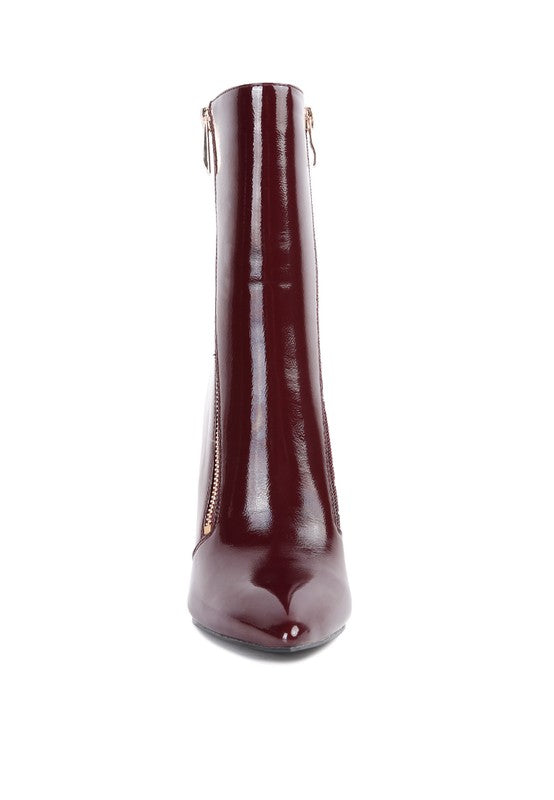 Maria Patent High Heeled Ankle Boot - Undeniably LUXE