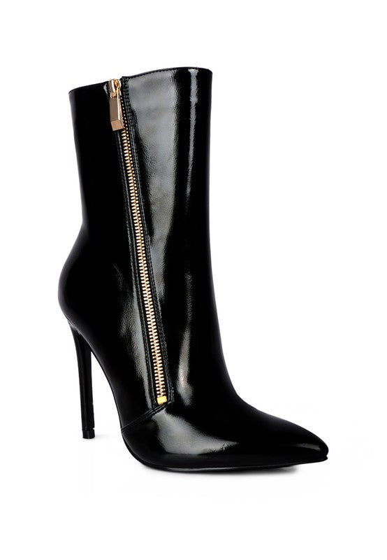 Maria Patent High Heeled Ankle Boot - Undeniably LUXE