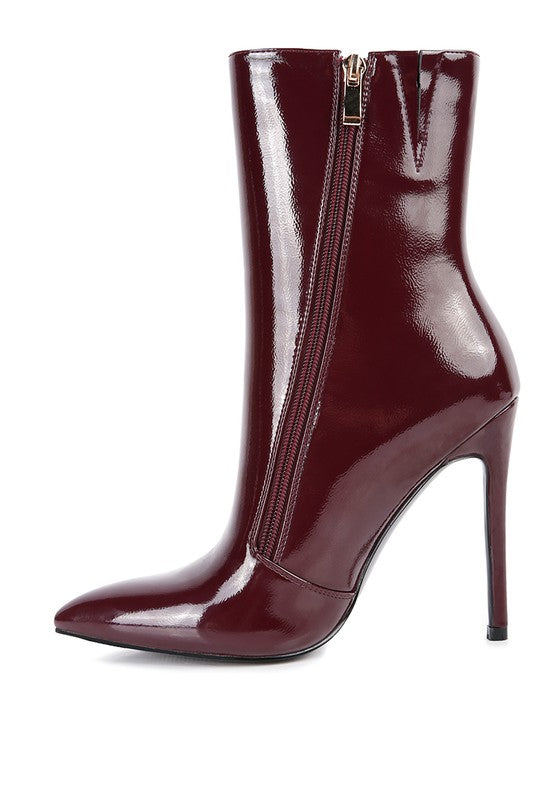 Maria Patent High Heeled Ankle Boot - Undeniably LUXE