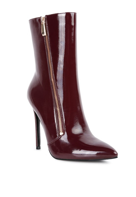 Maria Patent High Heeled Ankle Boot - Undeniably LUXE