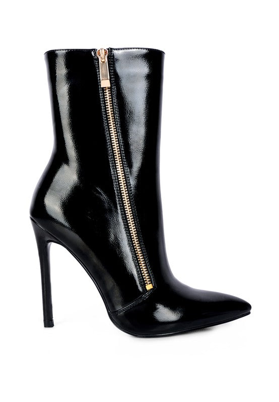 Maria Patent High Heeled Ankle Boot - Undeniably LUXE