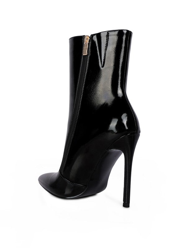 Maria Patent High Heeled Ankle Boot - Undeniably LUXE