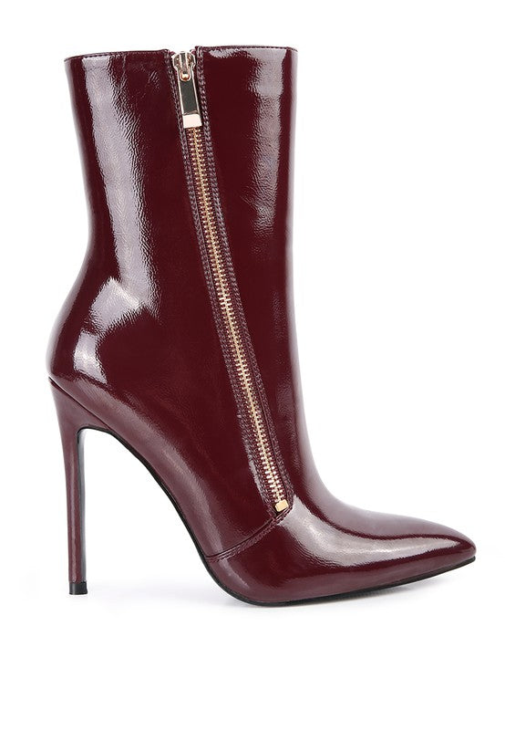 Maria Patent High Heeled Ankle Boot - Undeniably LUXE