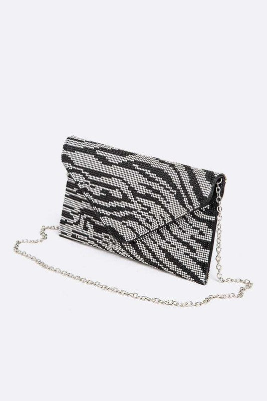 Rhinestone Animal Print Convertible Clutch - Undeniably LUXE