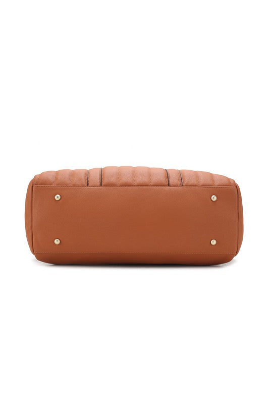 Chic Luana Vegan Leather Quilted Duffle Bag - Undeniably LUXE