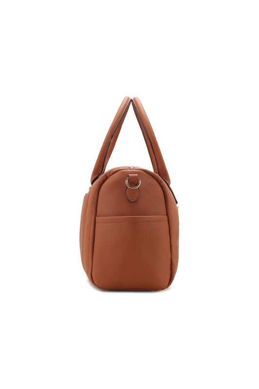 Chic Luana Vegan Leather Quilted Duffle Bag - Undeniably LUXE