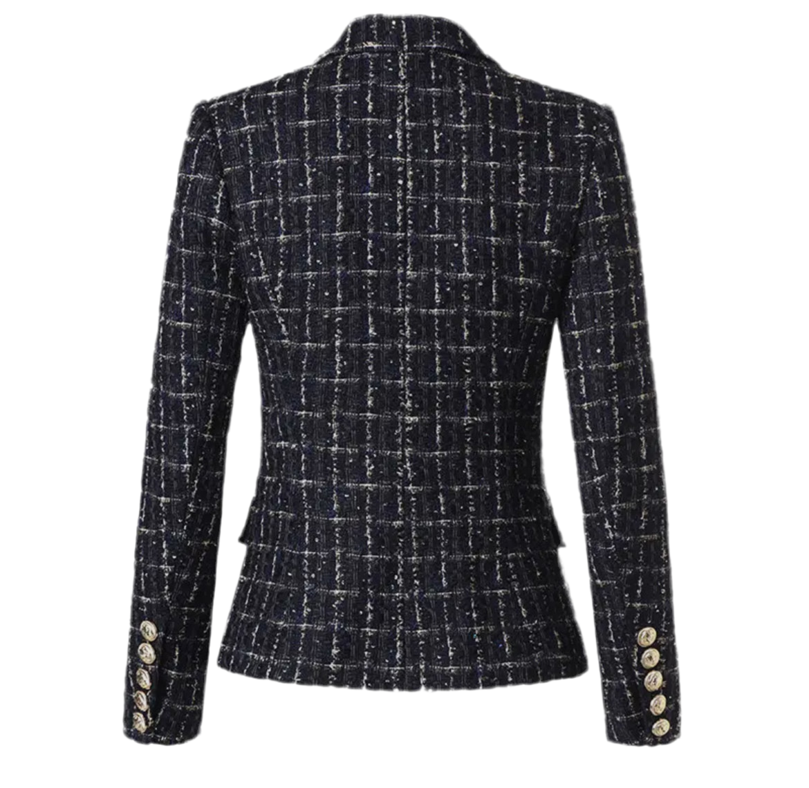 Chic Black Tweed Blazer - Undeniably LUXE