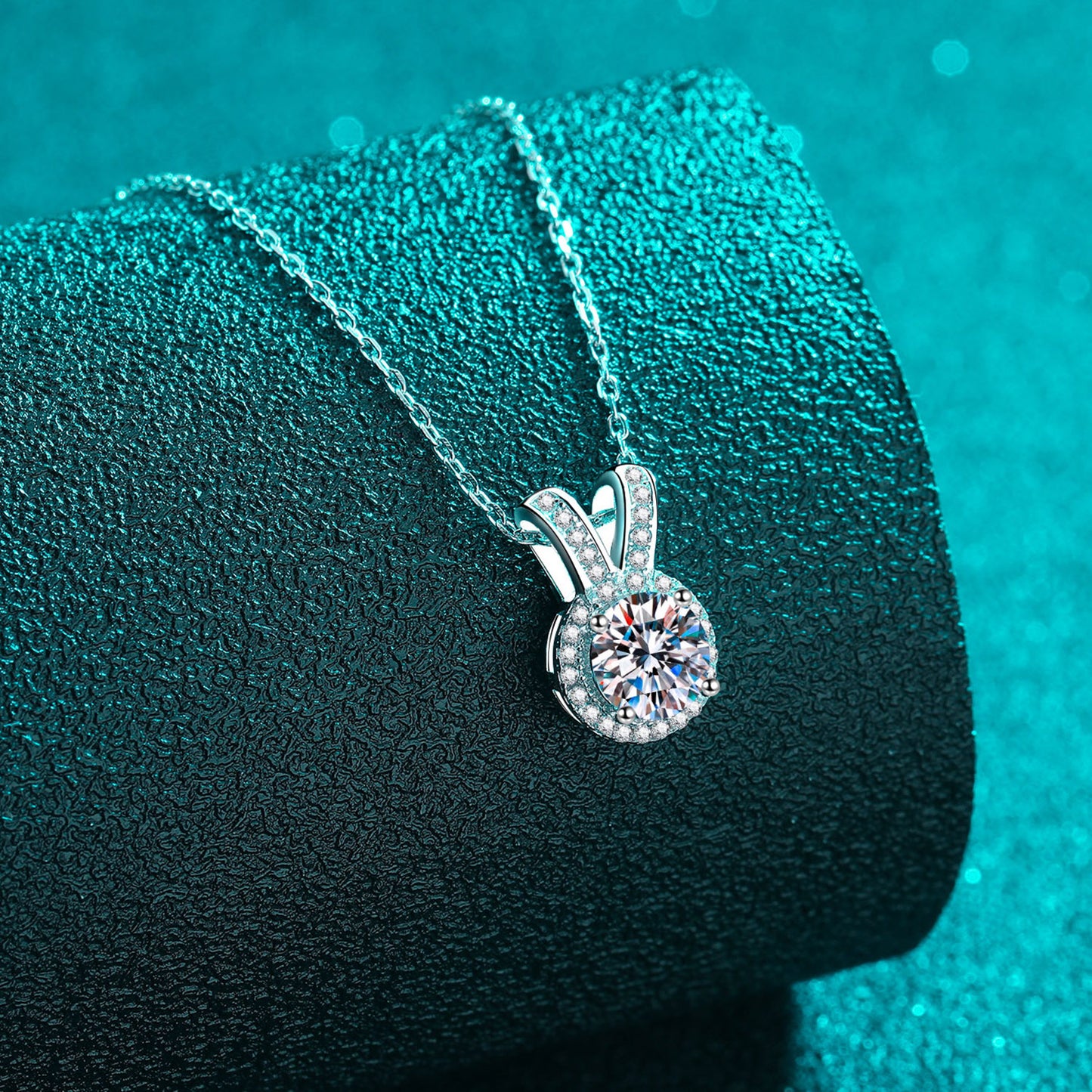 1 Carat Moissanite Rabbit Ears Shape Pendant Necklace - Undeniably LUXE