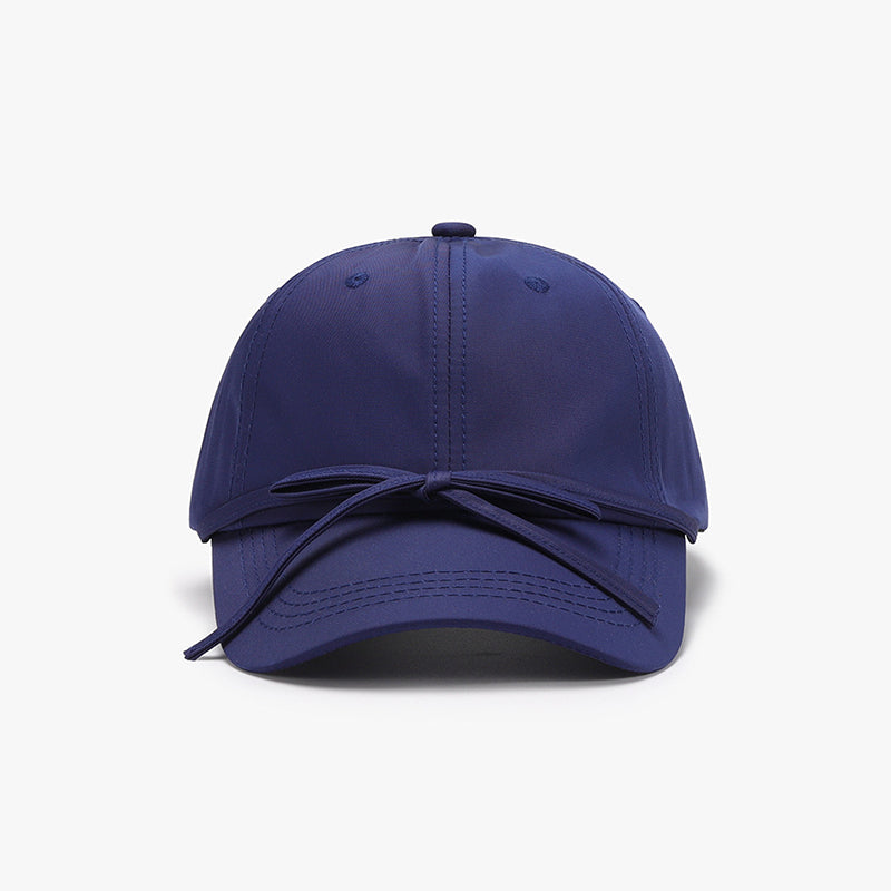 Tied Bow Cotton Baseball Cap - Undeniably LUXE