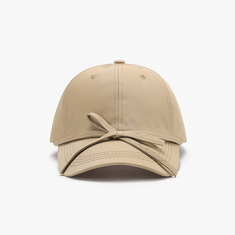 Tied Bow Cotton Baseball Cap - Undeniably LUXE