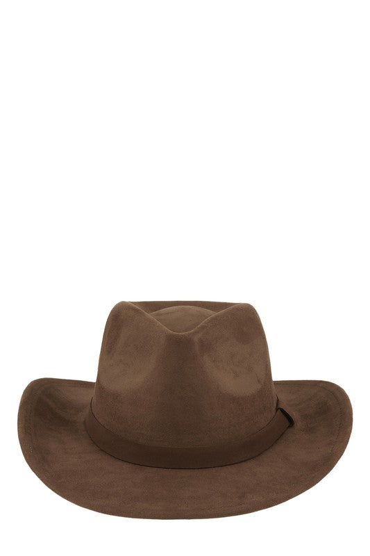 Fedora Faux Suede Cowboy Hat - Undeniably LUXE