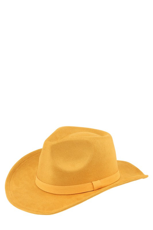 Fedora Faux Suede Cowboy Hat - Undeniably LUXE