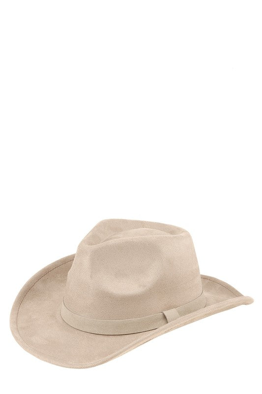 Fedora Faux Suede Cowboy Hat - Undeniably LUXE