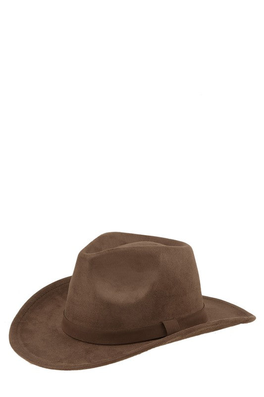 Fedora Faux Suede Cowboy Hat - Undeniably LUXE