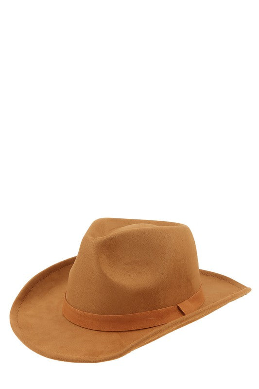 Fedora Faux Suede Cowboy Hat - Undeniably LUXE