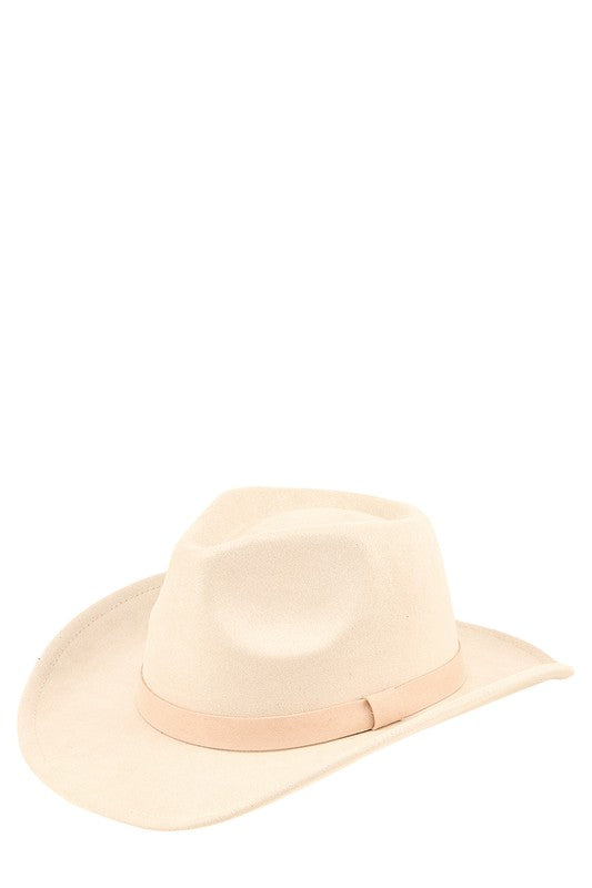 Fedora Faux Suede Cowboy Hat - Undeniably LUXE