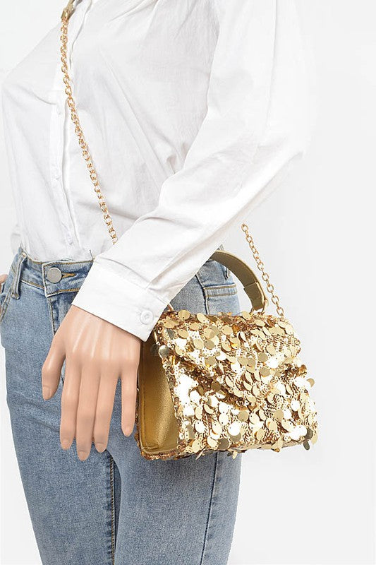 Large Sequins Crossbody Swing Bag - Undeniably LUXE