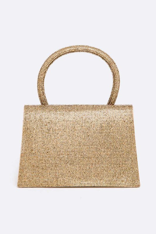 Rhinestone Convertible Top Handle Clutch Bag - Undeniably LUXE