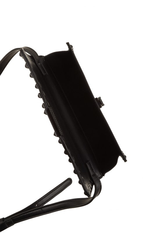 Enamel Stud Accent Crossbody Bag - Undeniably LUXE