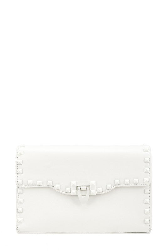 Enamel Stud Accent Crossbody Bag - Undeniably LUXE