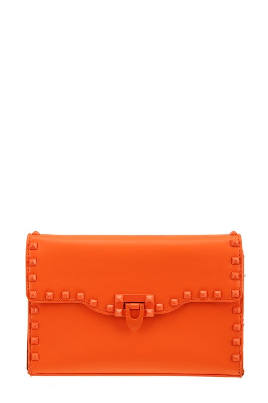 Enamel Stud Accent Crossbody Bag - Undeniably LUXE